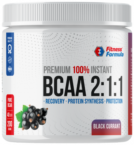 Fitness Formula 100% Instant BCAA 2:1:1 Premium, 100% Инстант БЦАА 2:1:1 Премиум, 200 грамм