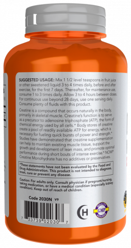 NOW Creatine Monohydrate Powder, 227 грамм