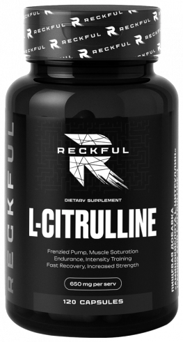 Reckful Amino acid L-Citrulline, Аминокислота L-Цитруллин, 120 капсул