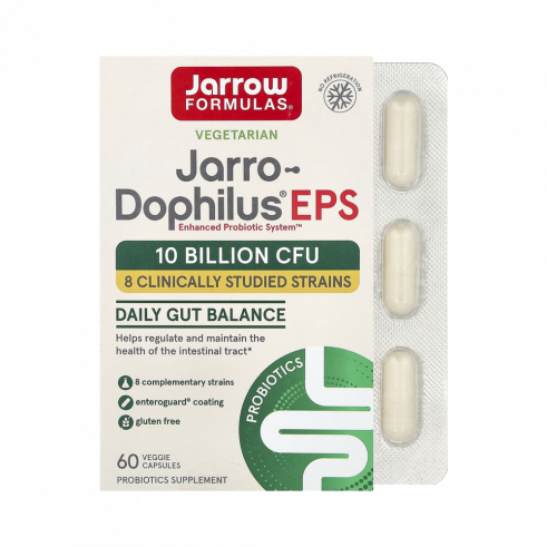 Jarrow Formulas Jarro-Dophilus EPS 5 billion CFU, Джарро-Дофилус EPS 5 млрд КОЕ, 60 капсул