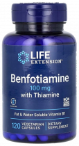 Life Extension Benfo Tiamine with Thiamine, Бенфо с тиамином, 120 капсул