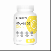 Ultrasupps Vitamin D3 2000 IU, Витамин D3 2000 МЕ, 60 капсул